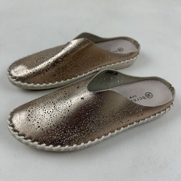 Bernie Mev New York TW168 Rose Gold Metallic Mule Slip On Size 38 (7.5-8) - Picture 2 of 11